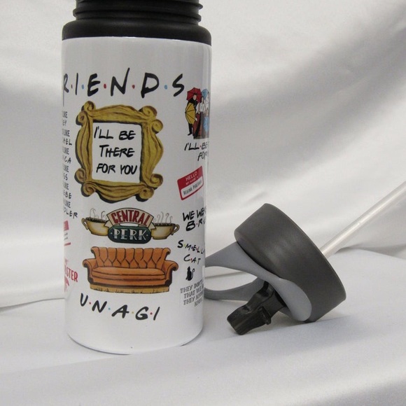 22oz. Aluminum bottle with straw and lid - Picture 2 of 3